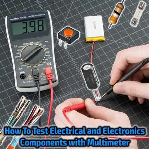 electronic components testing with multimeter